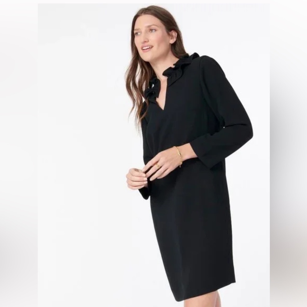 J. Crew Ruffleneck shift dress Size 6 **NWT** - Picture 6 of 9
